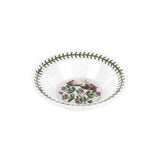 Portmeirion Botanic Garden 15cm oatmeal bowls set with assorted floral designs and green leaf border