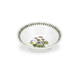 Portmeirion Botanic Garden 15cm oatmeal bowls set with assorted floral designs and green leaf border