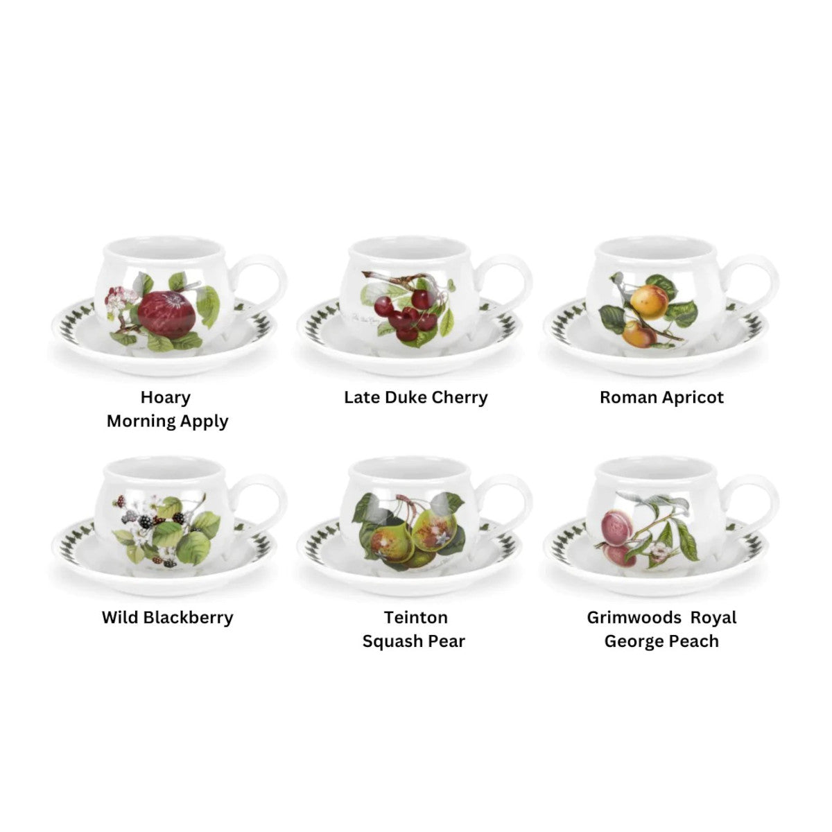 Portmeirion Pomona Breakfast Cup & Saucer Assorted 260ml | Minimax