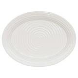 Portmeirion Sophie Conran Turkey Platter 50cm in white porcelain with ripple texture and oval shape