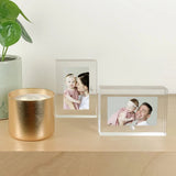 Profile Newtown clear acrylic photo frame 6.5 × 9 cm freestanding modern transparent picture frame