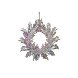 Pure Christmas Acrylic Wreath Decoration Irridescent Pink 12.5cm