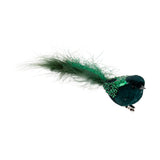 Pure Christmas Velvet Bird Clip Emerald | Minimax