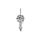 Pure Christmas Glass Clear Jewel Tassle Drop Hanging Decoration – sparkling glass jewel ornament with elegant tassel design