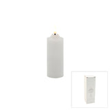 Pure Christmas LED Ellipse Narrow Pillar Candle White 5x15cm – elegant flameless LED candle with narrow wax finish and warm glow.