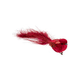 Pure Christmas Velvet Sequin Bird Clip Red