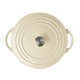 Pyrolux Pyrochef Chef's Pan Meringue 30cm – top view of closed lid with Pyrolux logo knob