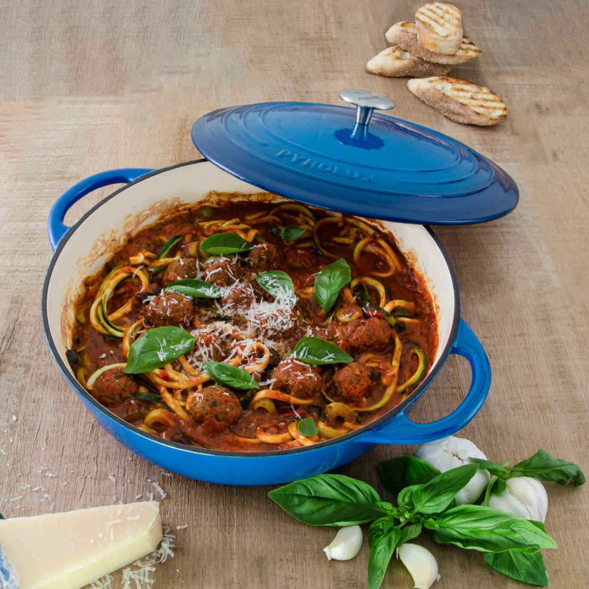 Pyrolux Pyrochef Low Casserole Ocean Blue 28cm (4L) | Minimax