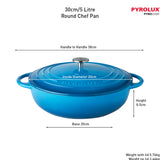 Pyrolux Pyrochef Round Chef's Pan Blue 30cm (5L) | Minimax