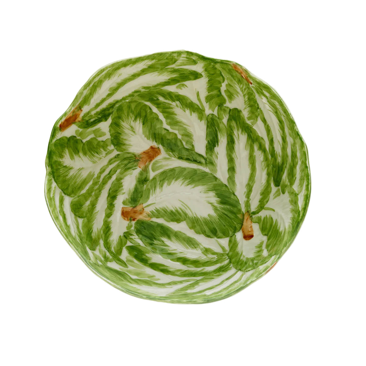 Decorative plate with watermelon pattern on a white background