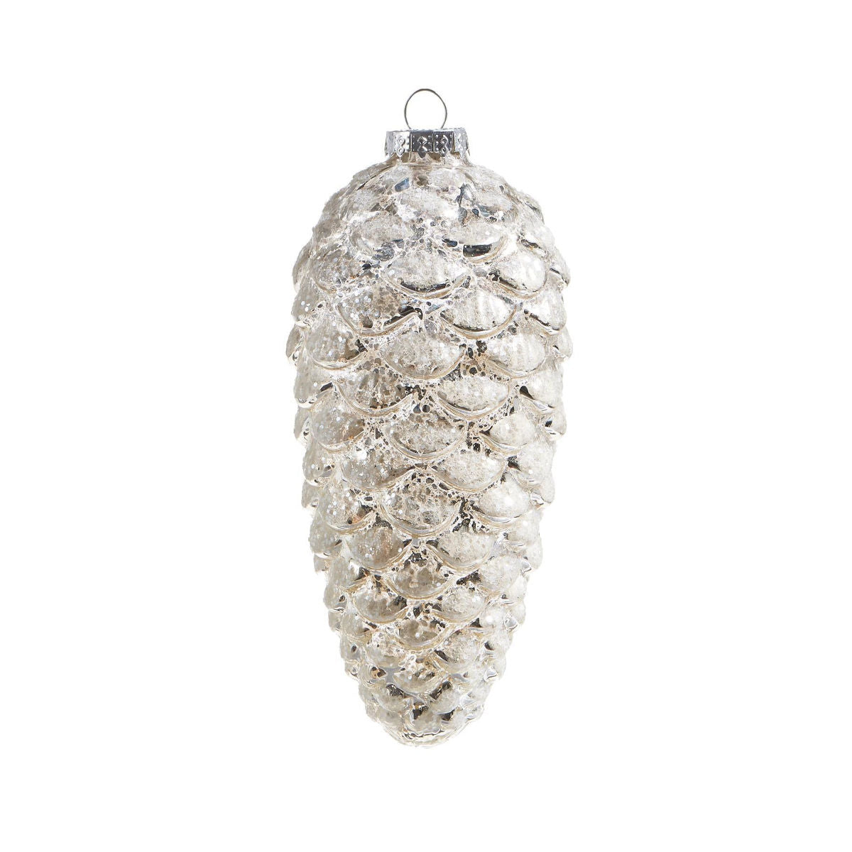 RAZ Glitter Pinecone Ornament White 14.5cm | Minimax