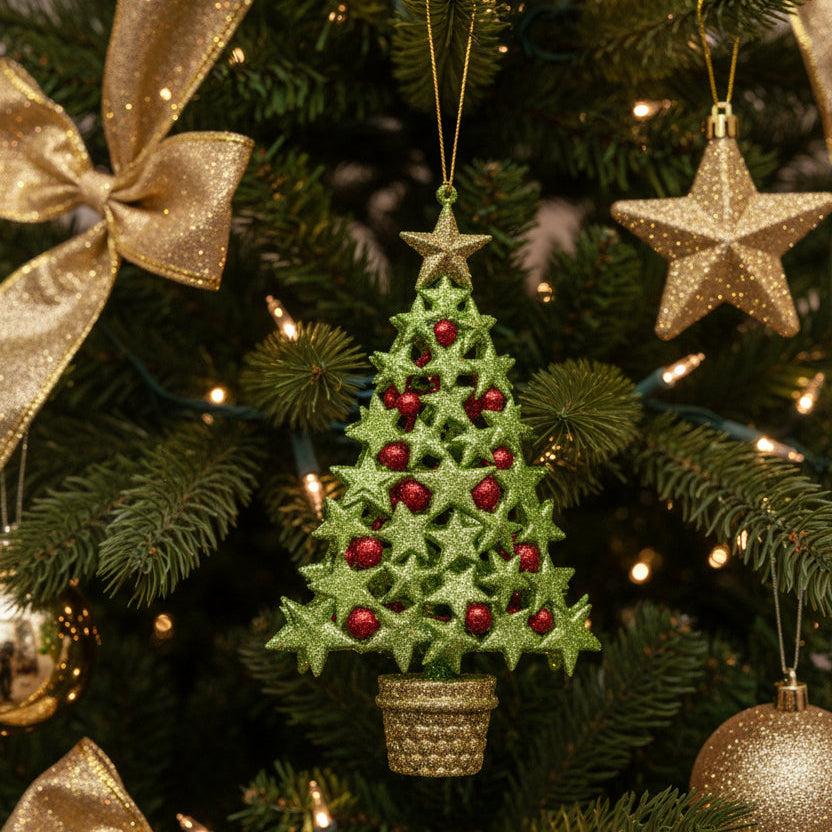 RAZ Star and Berry Tree Hanging Decoration 15cm