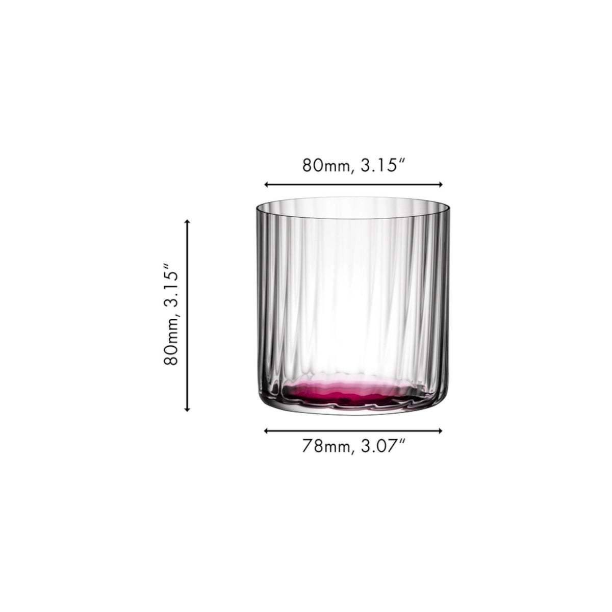 RIEDEL Happy O Optic tumbler set of 4, 330ml crystal glasses with coloured bases