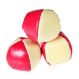Rex London Juggling Balls set featuring three red and cream soft juggling balls