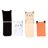 Rex London Magnetic Cat Bookmarks Set of 4 featuring colourful cat designs on display card