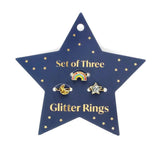 Rex London Star, Rainbow & Moon Glitter Ring (Set of 3) | Minimax