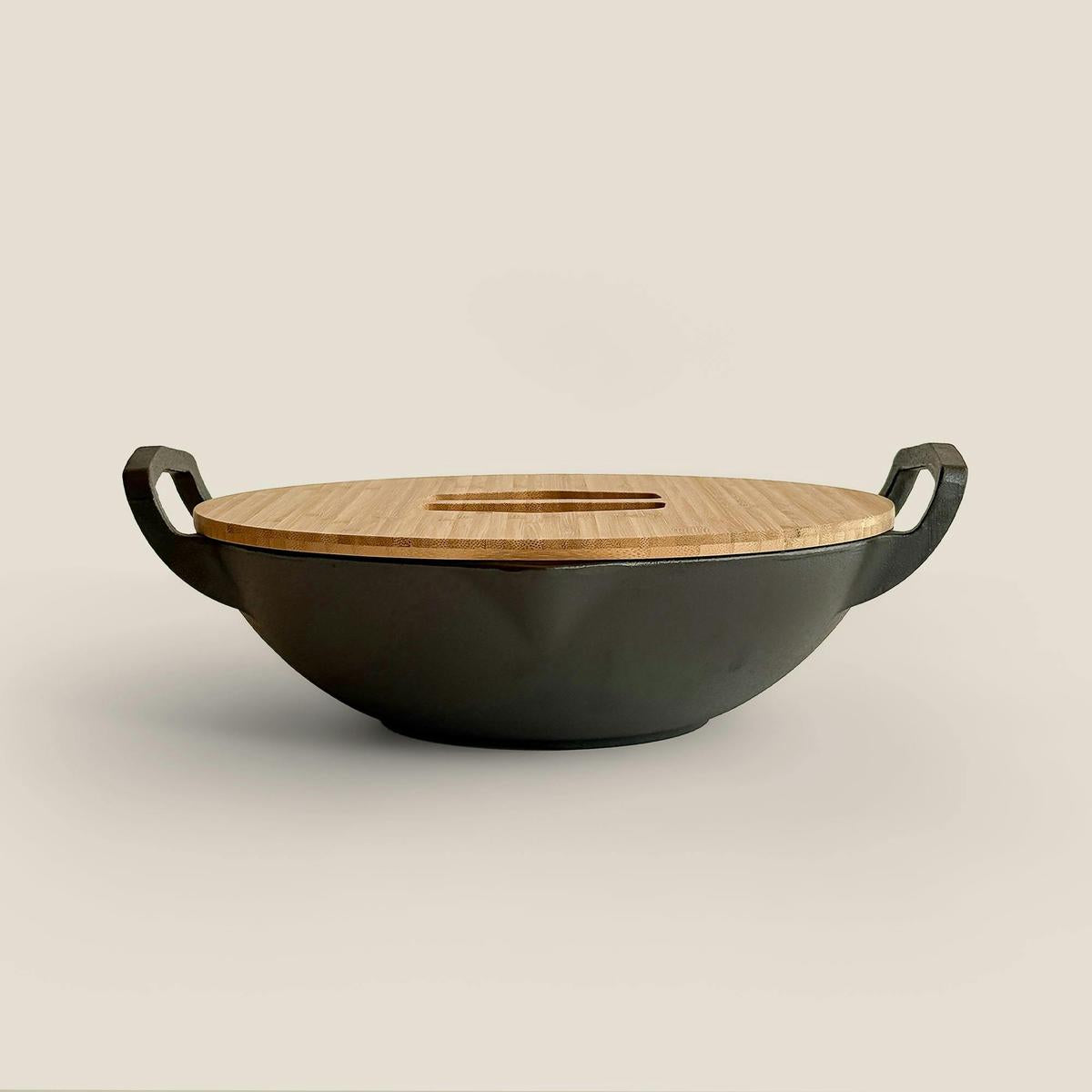 31cm Cast Iron Takumi Wok Set