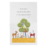 Red Tractor Designs Gather Around The Tree Christmas Tea Towel