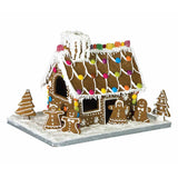 Avanti Gingerbread House Kit 10 Piece - Gingerbread house with decorative elements on a white background