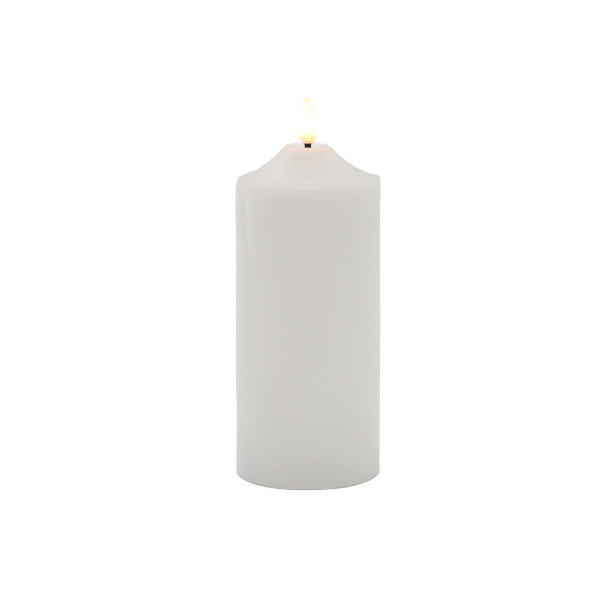 Pure Homewares Ellipse LED Church Candle White 7.5x20cm | Minimax