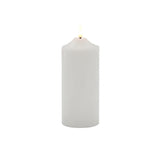 Pure Homewares Ellipse LED Church Candle White 7.5x20cm | Minimax