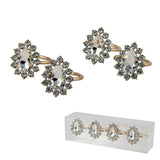 Pure Christmas Jewelled Napkin Ring Gold Set of 4