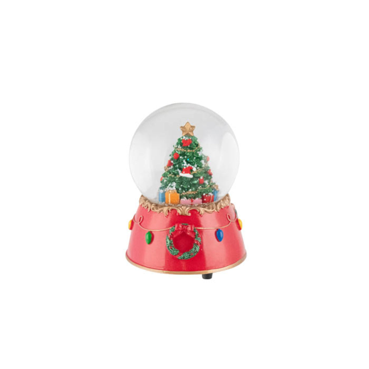 Pure Christmas Musical Tree With Ball Resin 8cm | Minimax