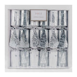 Pure Christmas Platinum Tree Cracker White/Silver 36cm (Set of 6) | Minimax