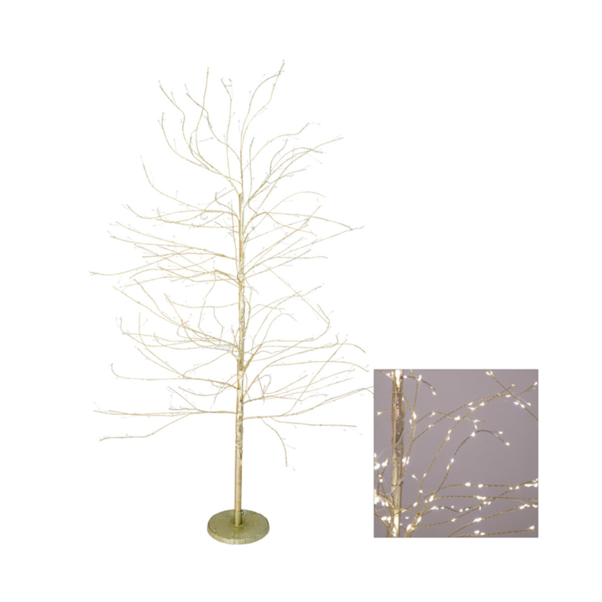 Pure Christmas Stockholm Tree with 1000 LED Champagne 150cm | Minimax