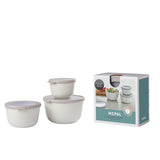 Mepal Cirqula Round Set of 3 (500ml+1000ml+2000ml) - Nordic White