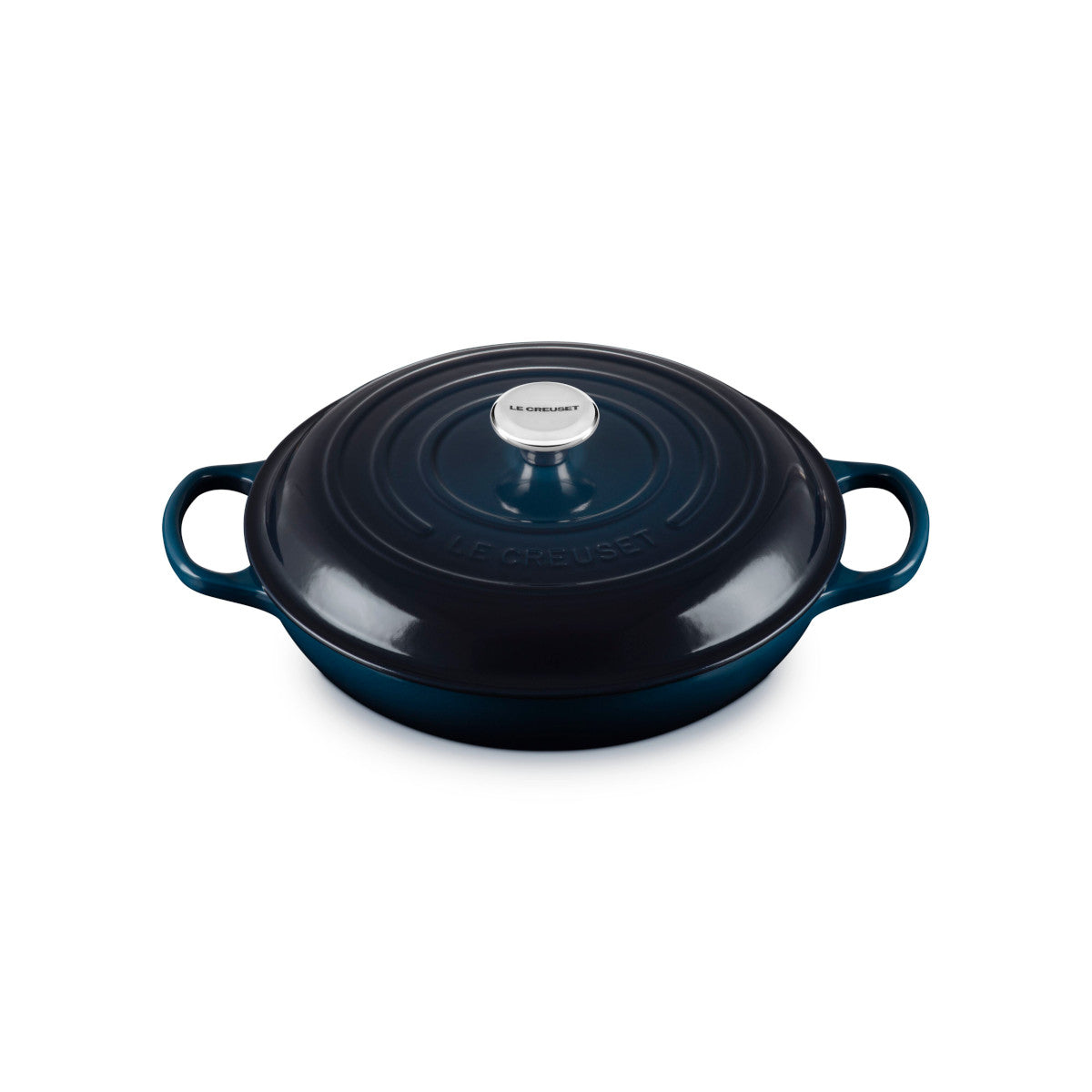 Le Creuset Signature Round Shallow Casserole Nuit 30cm (3.5L) | Minimax