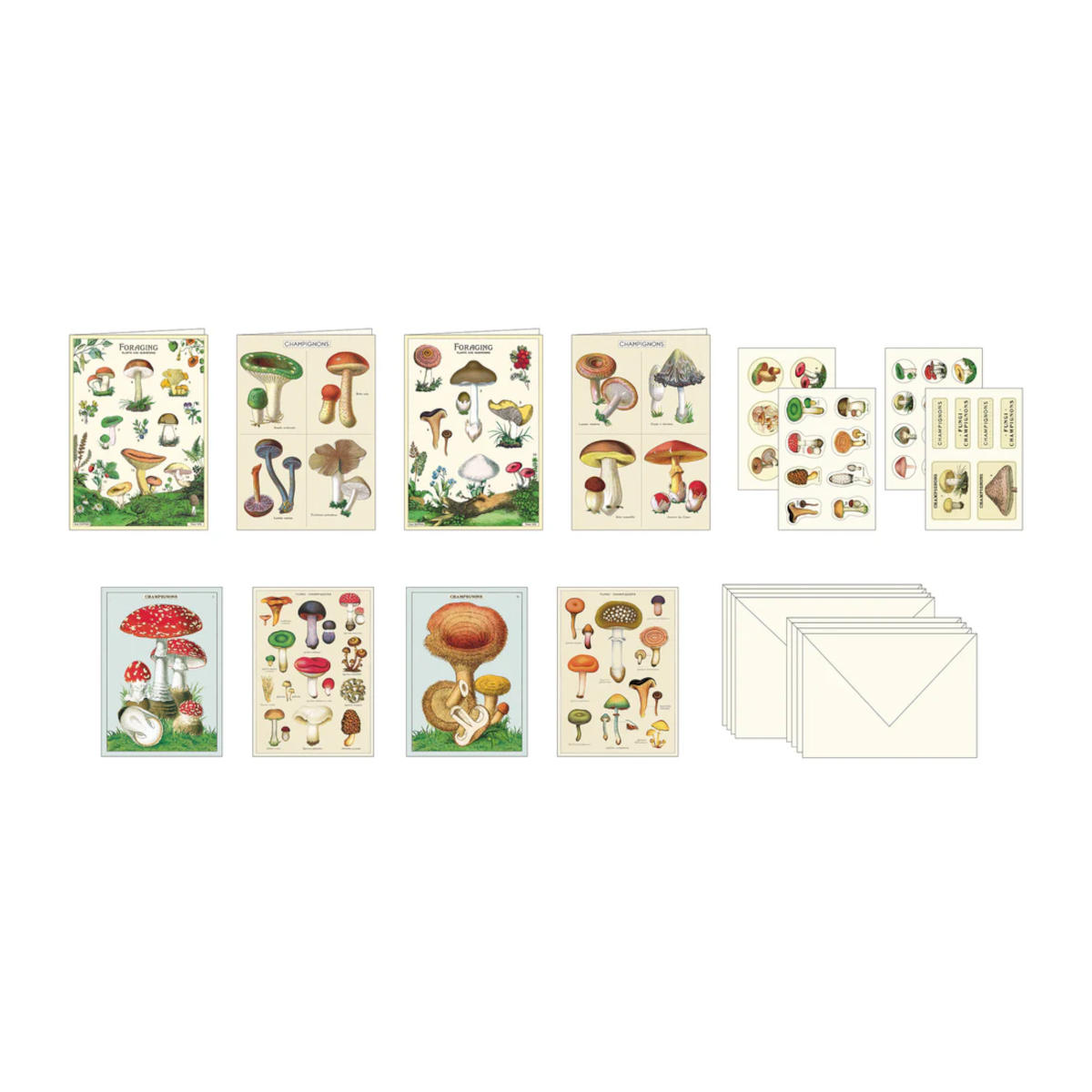 Cavallini Mushrooms Stationery Set
