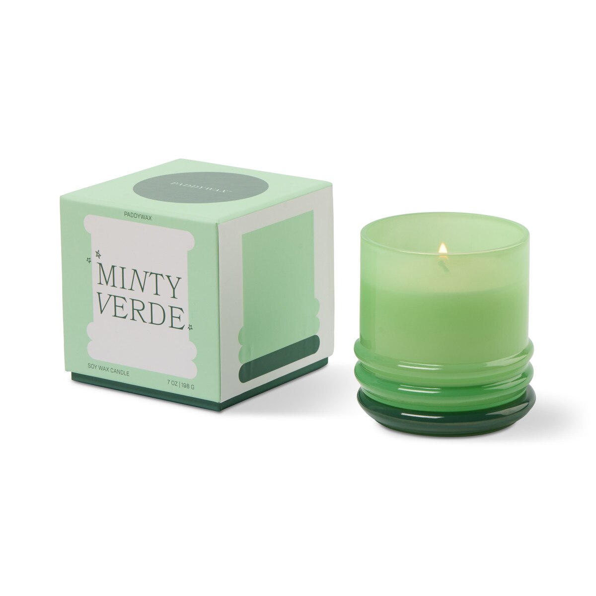 Paddywax Stacked Minty Verde Candle 198g | Minimax