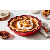 Le Creuset Stoneware Heritage Fluted Pie Dish Cerise 23cm | Minimax