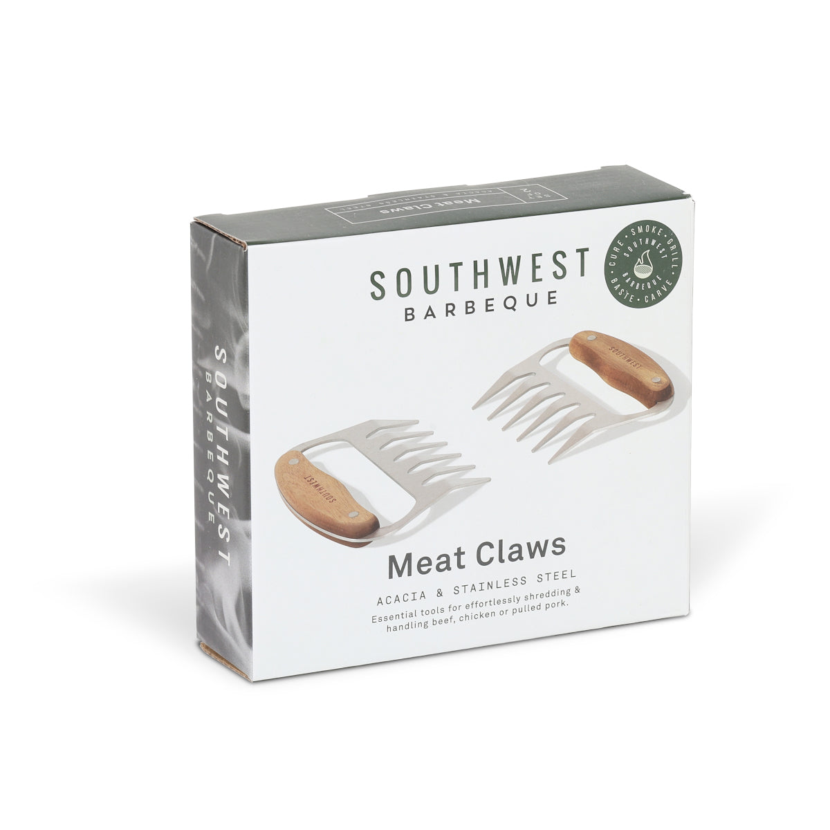 Southwest Barbecue Acacia & Stainless Steel Meat Claws Set of 2