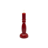 Pure Christmas Flicka LED Red Candlestick 21cm – festive LED candlestick in classic red with modern design, perfect for holiday table décor