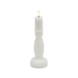 Pure Christmas Flicka LED White Candlestick 21cm