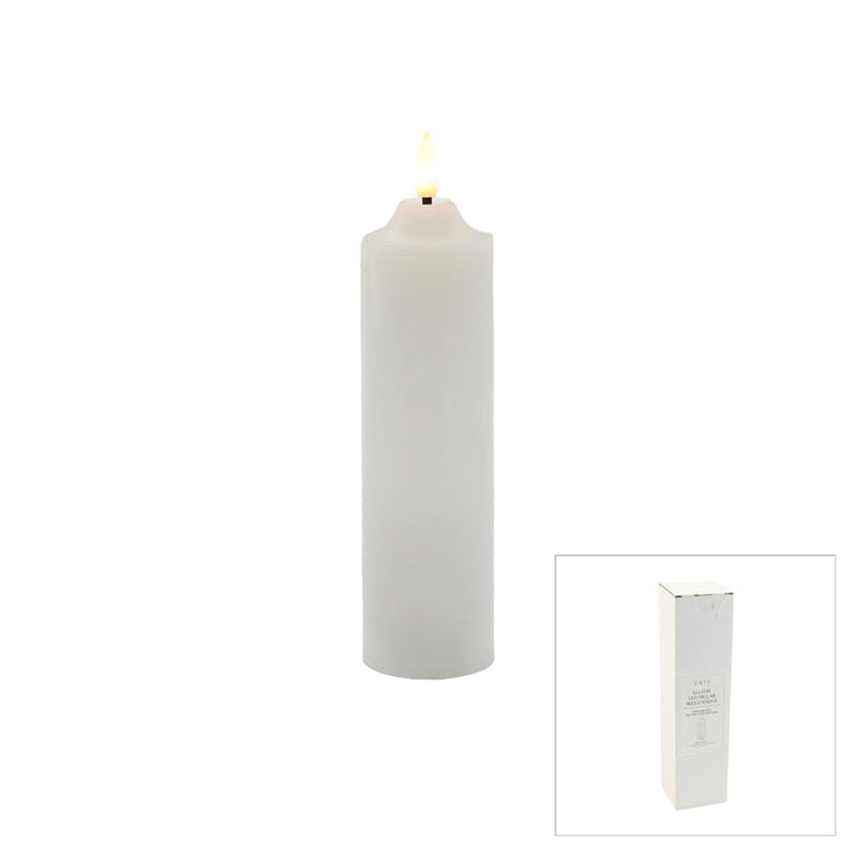 Swing Gifts LED Ellipse Narrow Pillar Candle White 5 x 20cm