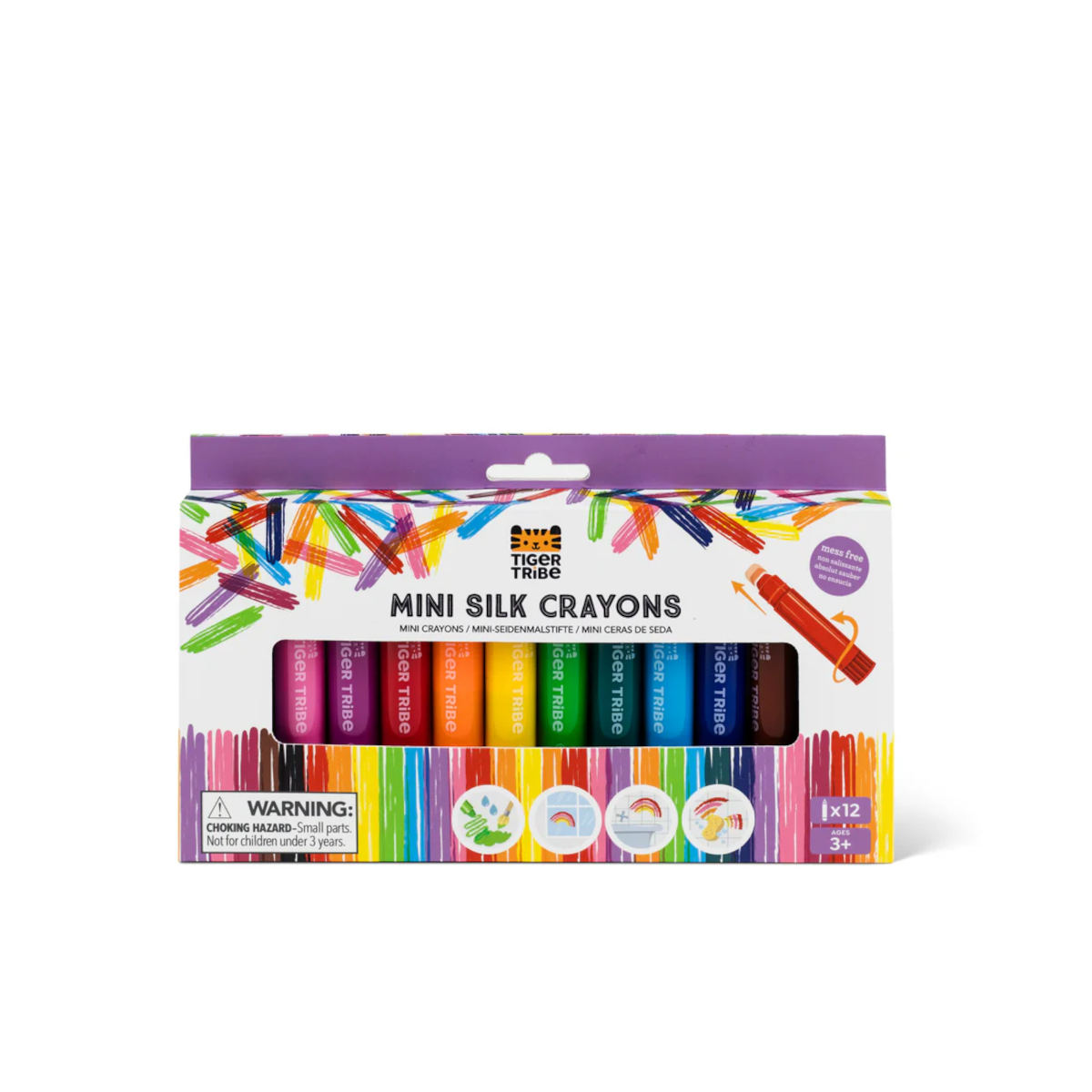 Tiger Tribe Mini Silk Crayons (Pack of 12) | Minimax
