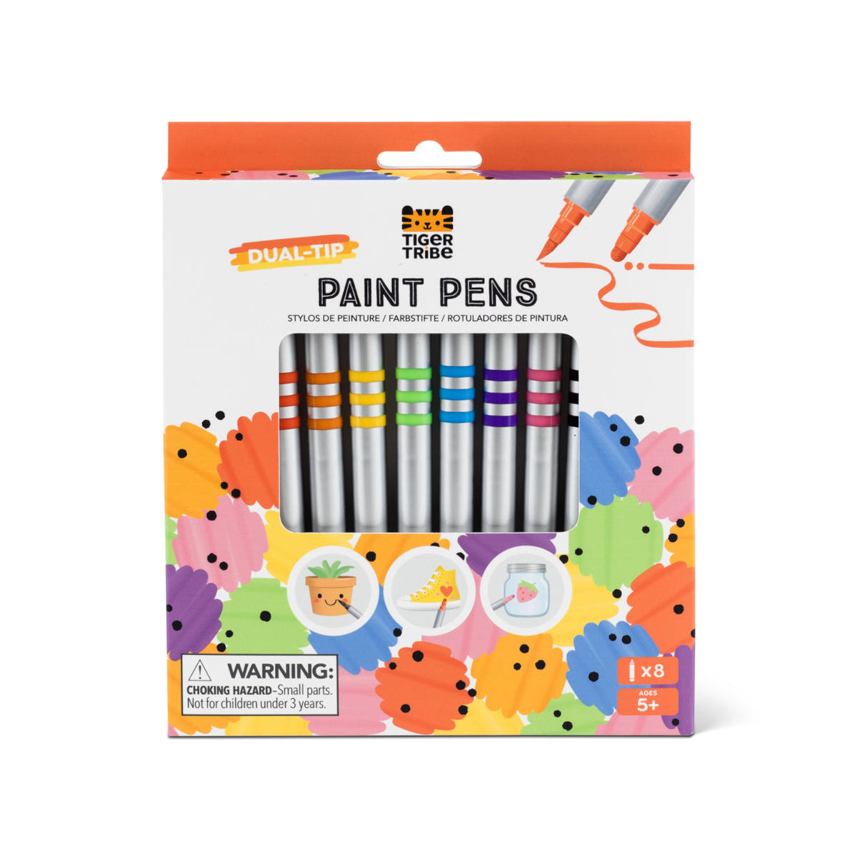 Tiger Tribe Dual Tip Paint Pens (Pack of 8) | Minimax