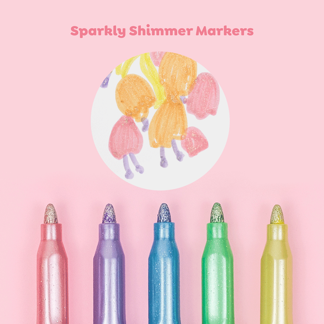 Tiger Tribe Shimmer Markers Pack of 6 | Minimax