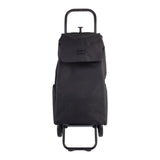 Sachi Swift shopping trolley black, foldable lightweight grocery cart with wheels and handle
