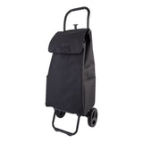 Sachi Swift shopping trolley black, foldable lightweight grocery cart with wheels and handle