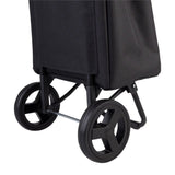 Sachi Swift shopping trolley black, foldable lightweight grocery cart with wheels and handle