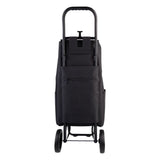Sachi Swift shopping trolley black, foldable lightweight grocery cart with wheels and handle