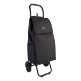 Sachi Swift shopping trolley black, foldable lightweight grocery cart with wheels and handle