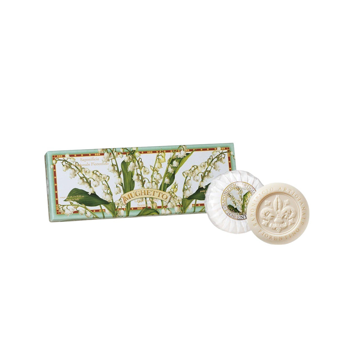 Saponificio Artigianale Fiorentino Jasmine Boxed Soap Round (Set of 3) | Minimax
