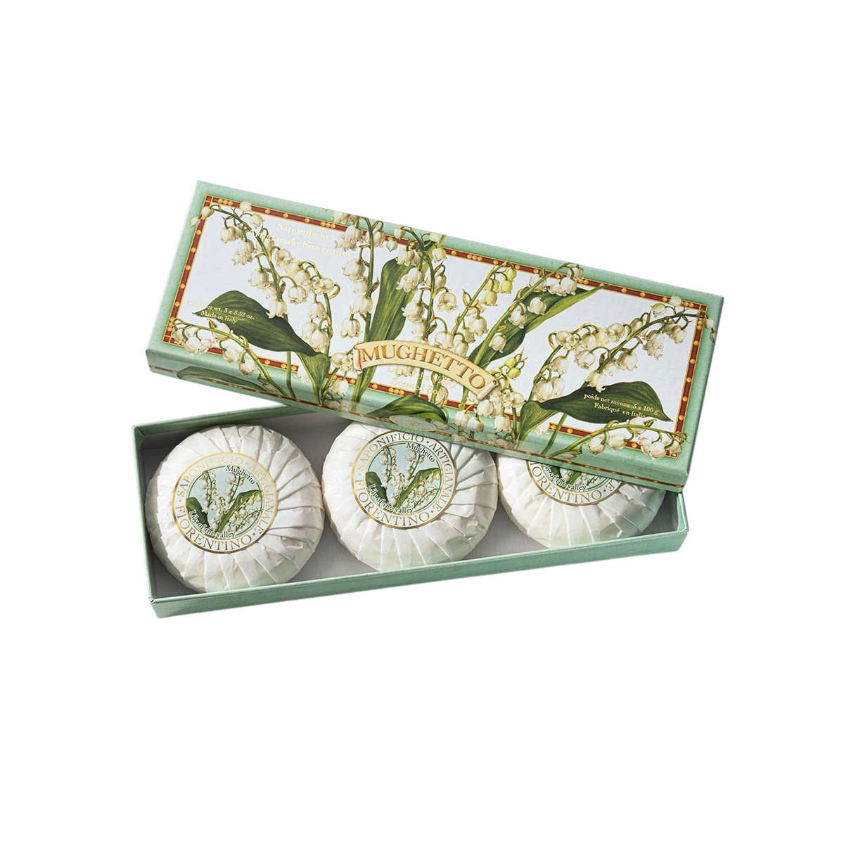 Saponificio Artigianale Fiorentino Jasmine Boxed Soap Round (Set of 3) | Minimax