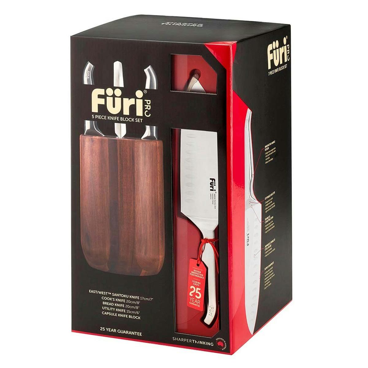 Furi Pro Capsule Knife Block Set 5 Piece
