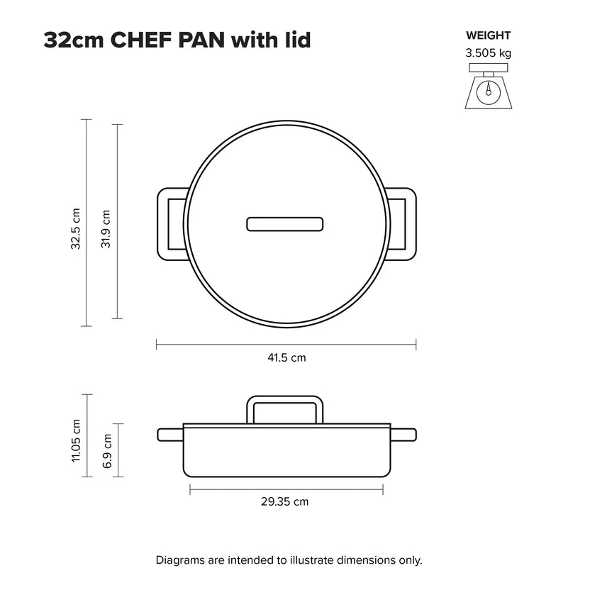 Scanpan Elektra Chef Pan 32cm | Minimax